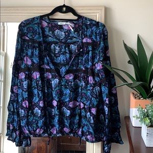 UO Kimchi Blue floral boho blouse top ✨
